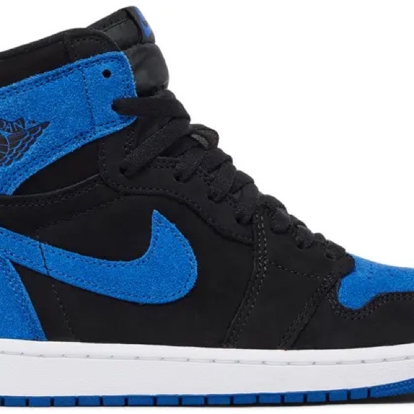Jordan Black and Blue Suede 1s - Picture 4 of 9